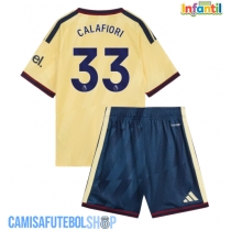 Camisa de time de futebol Arsenal Riccardo Calafiori #33 Replicas 3º Equipamento Infantil 2026-27 Manga Curta (+ Calças curtas)